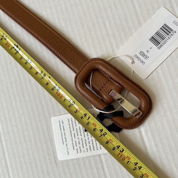 Veronica Beard/GAVAZZENI Leather Belt 90/M Lavanda Tan Brown Made in Italy NWT main image 4